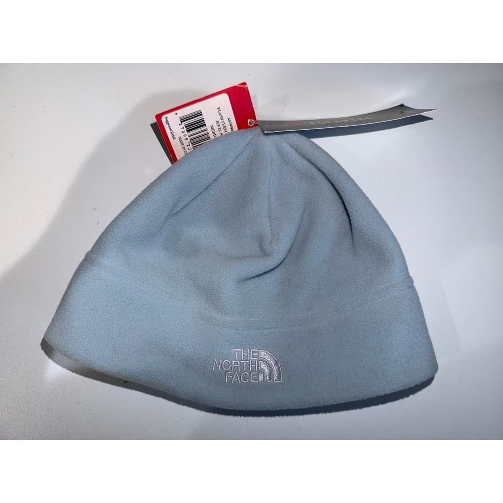 The North Face Fleece Polartec Thermal Beani Blue Winter Hat Unisex Medium NWT L